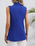 One Button Collared Neck Vest-Krush Kandy, Women's Online Fashion Boutique Located in Phoenix, Arizona (Scottsdale Area)