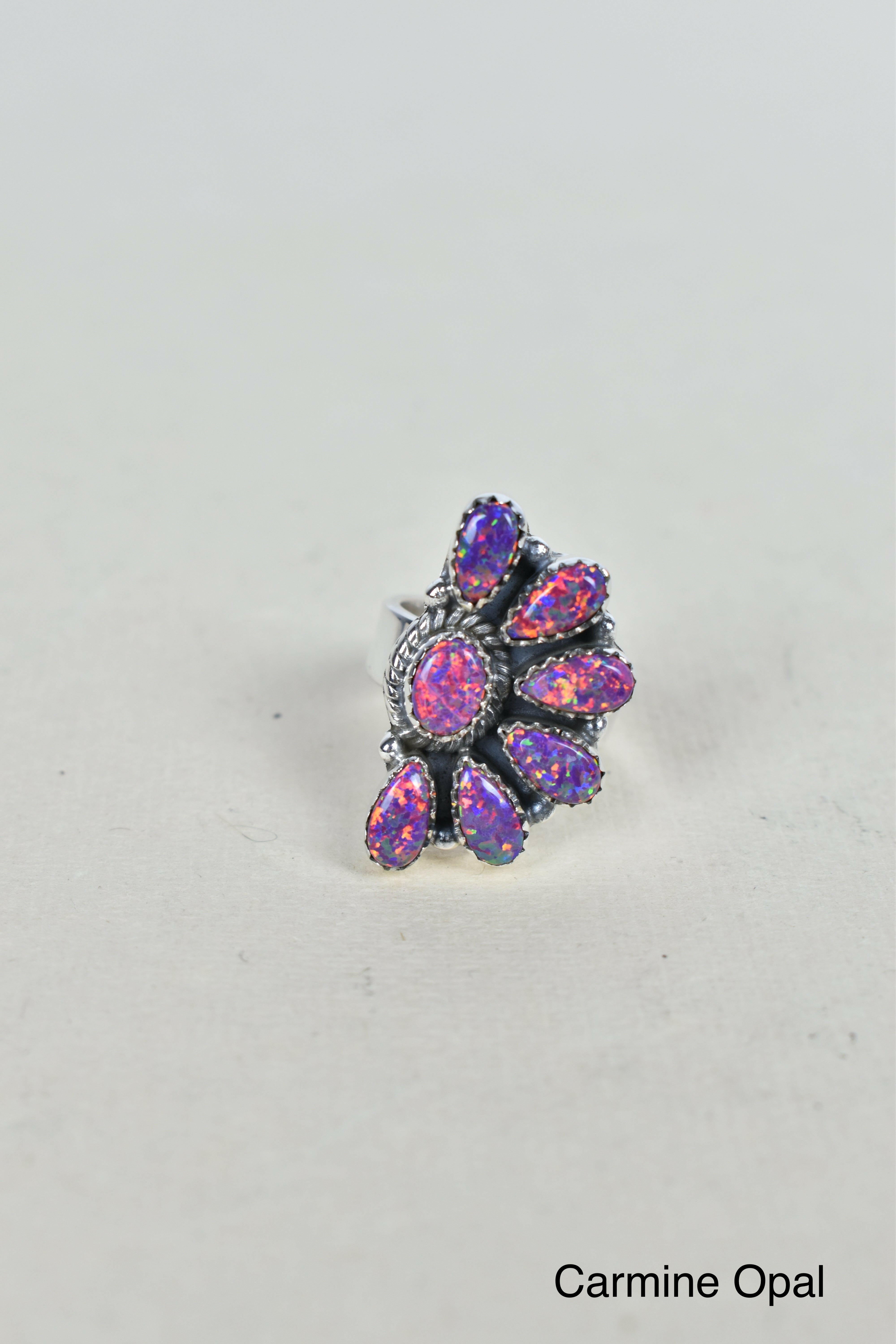 Lazy Daisy Sterling Jeweled Half Ring-Cluster Rings-Krush Kandy, Women's Online Fashion Boutique Located in Phoenix, Arizona (Scottsdale Area)