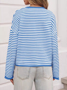 Striped Button-Up Cardigan-Sweaters-Krush Kandy, Women's Online Fashion Boutique Located in Phoenix, Arizona (Scottsdale Area)