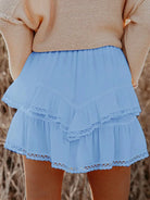 Lovelet Lace Detail Layered Skirt-Skirts-Krush Kandy, Women's Online Fashion Boutique Located in Phoenix, Arizona (Scottsdale Area)