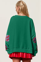 Christmas Element Sequin Round Neck Long Sleeve Sweatshirt-Sweatshirts-Krush Kandy, Women's Online Fashion Boutique Located in Phoenix, Arizona (Scottsdale Area)