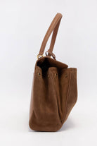Genuine Suede Turn-Lock Satchel-handbags-Krush Kandy, Women's Online Fashion Boutique Located in Phoenix, Arizona (Scottsdale Area)