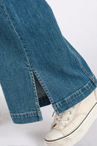 Mittoshop Medium Wash Seam Detail Wide Leg Denim Jeans-Jeans-Krush Kandy, Women's Online Fashion Boutique Located in Phoenix, Arizona (Scottsdale Area)