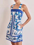 Printed Square Neck Midi Dress-Dresses-Krush Kandy, Women's Online Fashion Boutique Located in Phoenix, Arizona (Scottsdale Area)