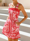 Printed Square Neck Midi Dress-Dresses-Krush Kandy, Women's Online Fashion Boutique Located in Phoenix, Arizona (Scottsdale Area)