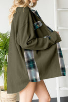 Plaid Button Down Collared Jacket-Krush Kandy, Women's Online Fashion Boutique Located in Phoenix, Arizona (Scottsdale Area)