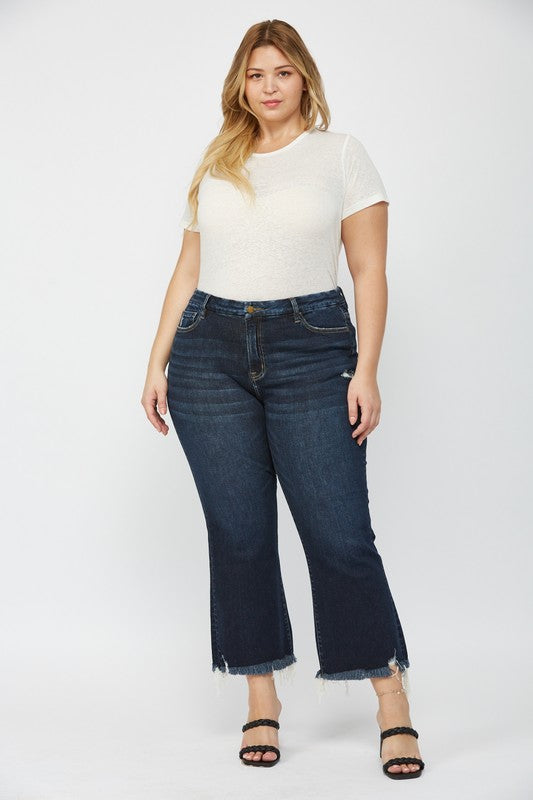 High Rise Crop Flare Jeans-Denim-Krush Kandy, Women's Online Fashion Boutique Located in Phoenix, Arizona (Scottsdale Area)