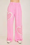Mineral Washed Valentines Heart Sweatpants