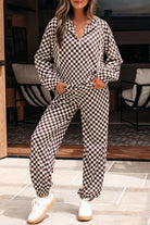 Checkered Lounge Set-Loungewear-Krush Kandy, Women's Online Fashion Boutique Located in Phoenix, Arizona (Scottsdale Area)
