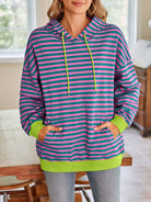 Lovelet Drawstring Striped Long Sleeve Hoodie-Krush Kandy, Women's Online Fashion Boutique Located in Phoenix, Arizona (Scottsdale Area)