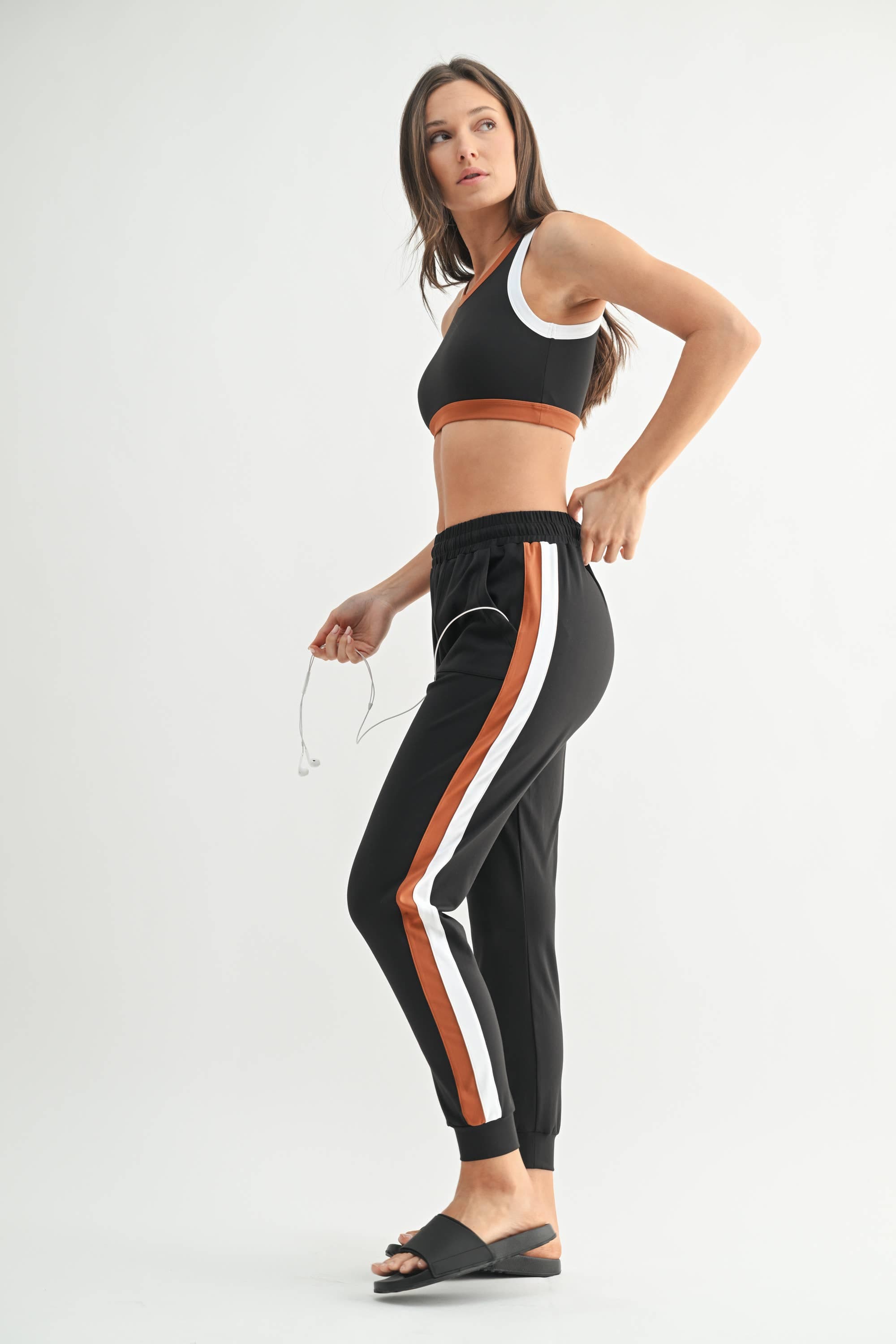 Polyester-Spandex Active Jogger and Sports Bra Set-2 Piece Outfit Sets-Krush Kandy, Women's Online Fashion Boutique Located in Phoenix, Arizona (Scottsdale Area)