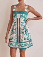 Printed Square Neck Midi Dress-Dresses-Krush Kandy, Women's Online Fashion Boutique Located in Phoenix, Arizona (Scottsdale Area)