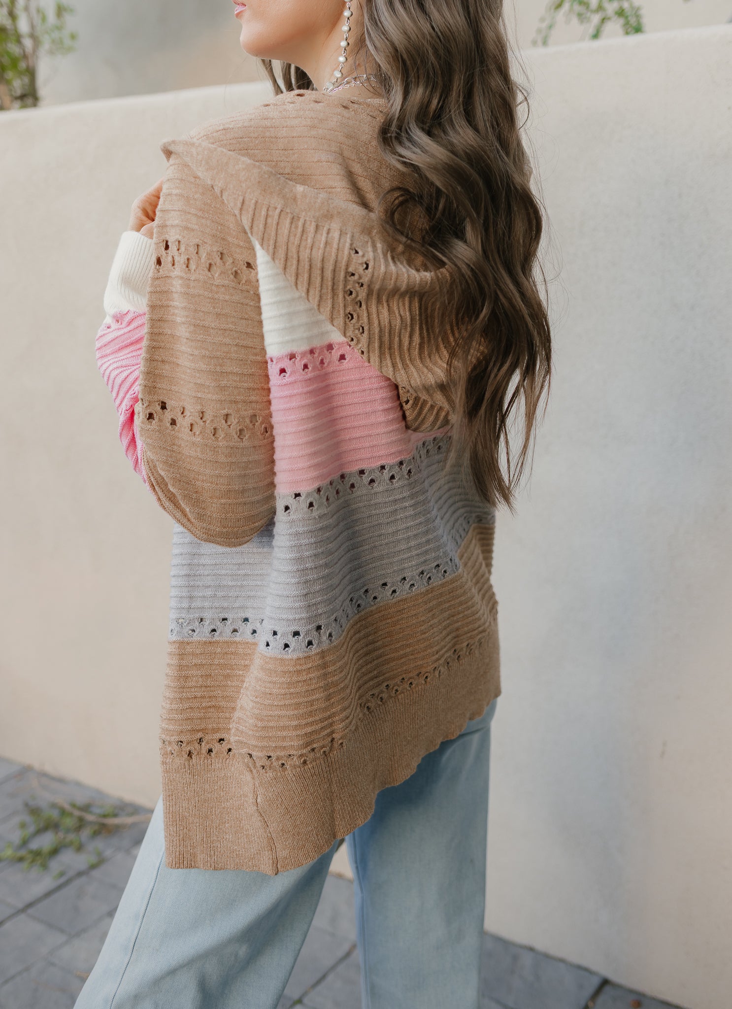 Chic Dreams Stripe Colorblock Zip-Up Hoodie-Jacket-Krush Kandy, Women's Online Fashion Boutique Located in Phoenix, Arizona (Scottsdale Area)