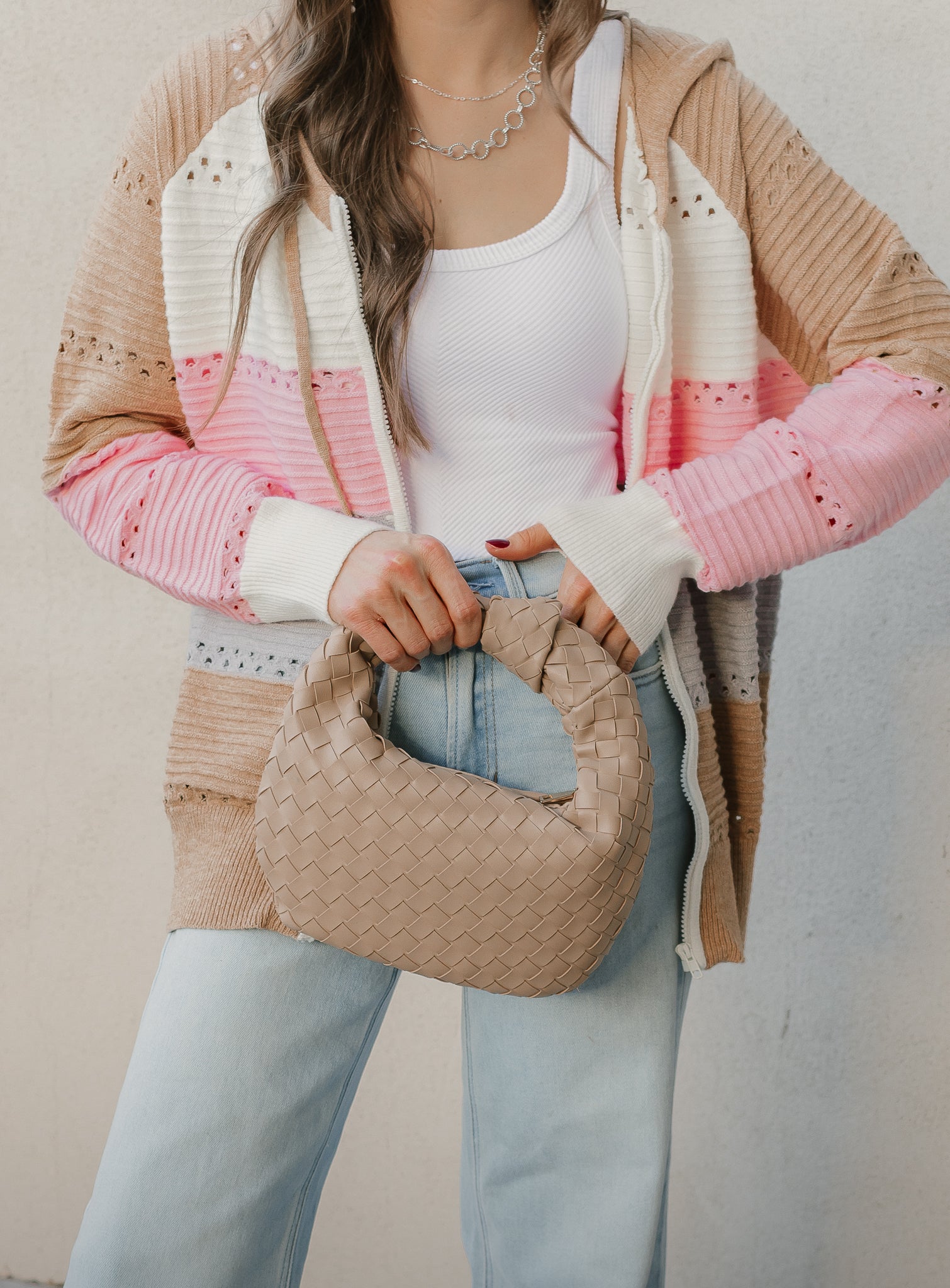 Chic Dreams Stripe Colorblock Zip-Up Hoodie-Jacket-Krush Kandy, Women's Online Fashion Boutique Located in Phoenix, Arizona (Scottsdale Area)