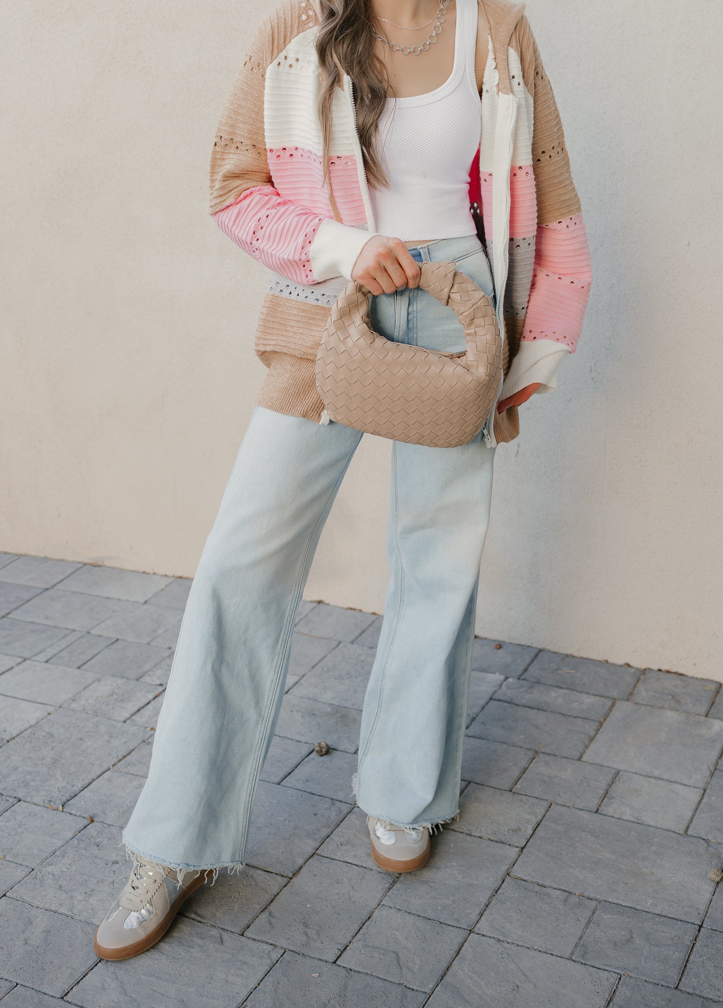 Chic Dreams Stripe Colorblock Zip-Up Hoodie-Jacket-Krush Kandy, Women's Online Fashion Boutique Located in Phoenix, Arizona (Scottsdale Area)