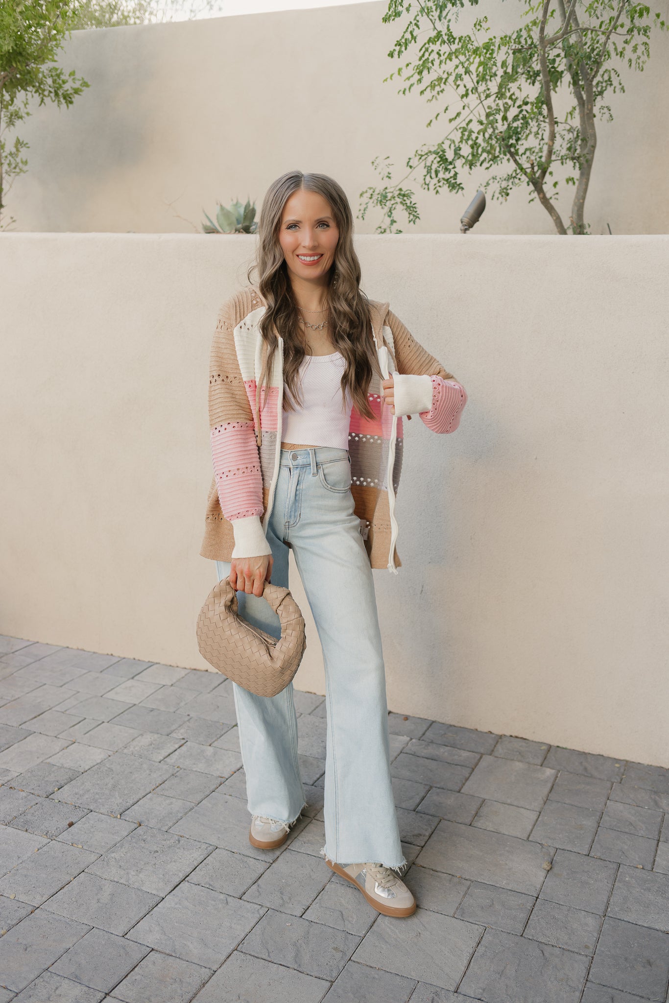 Chic Dreams Stripe Colorblock Zip-Up Hoodie-Jacket-Krush Kandy, Women's Online Fashion Boutique Located in Phoenix, Arizona (Scottsdale Area)