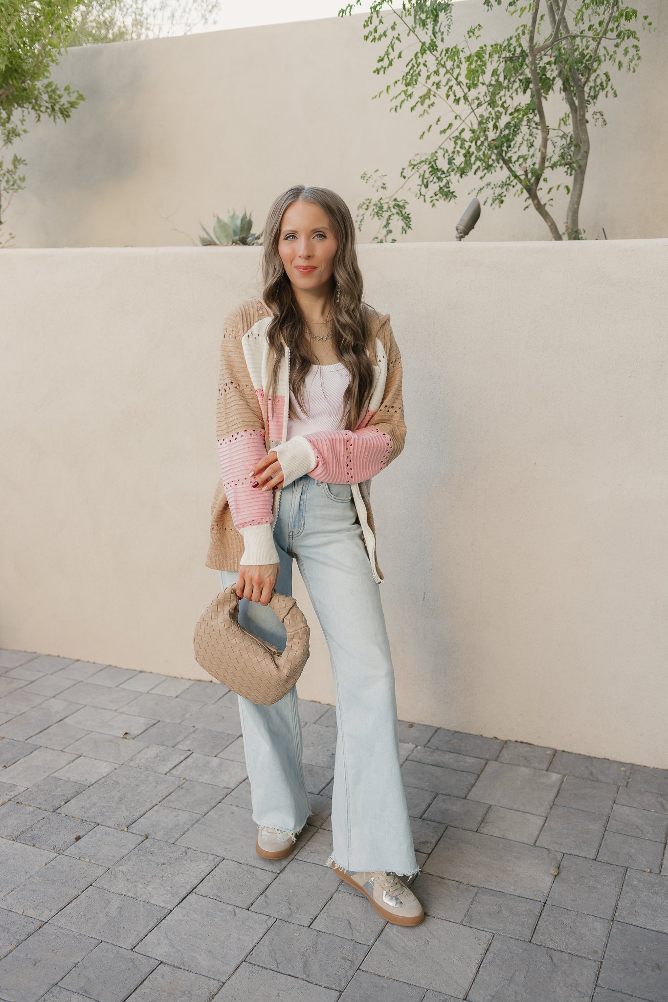 Chic Dreams Stripe Colorblock Zip-Up Hoodie-Jacket-Krush Kandy, Women's Online Fashion Boutique Located in Phoenix, Arizona (Scottsdale Area)