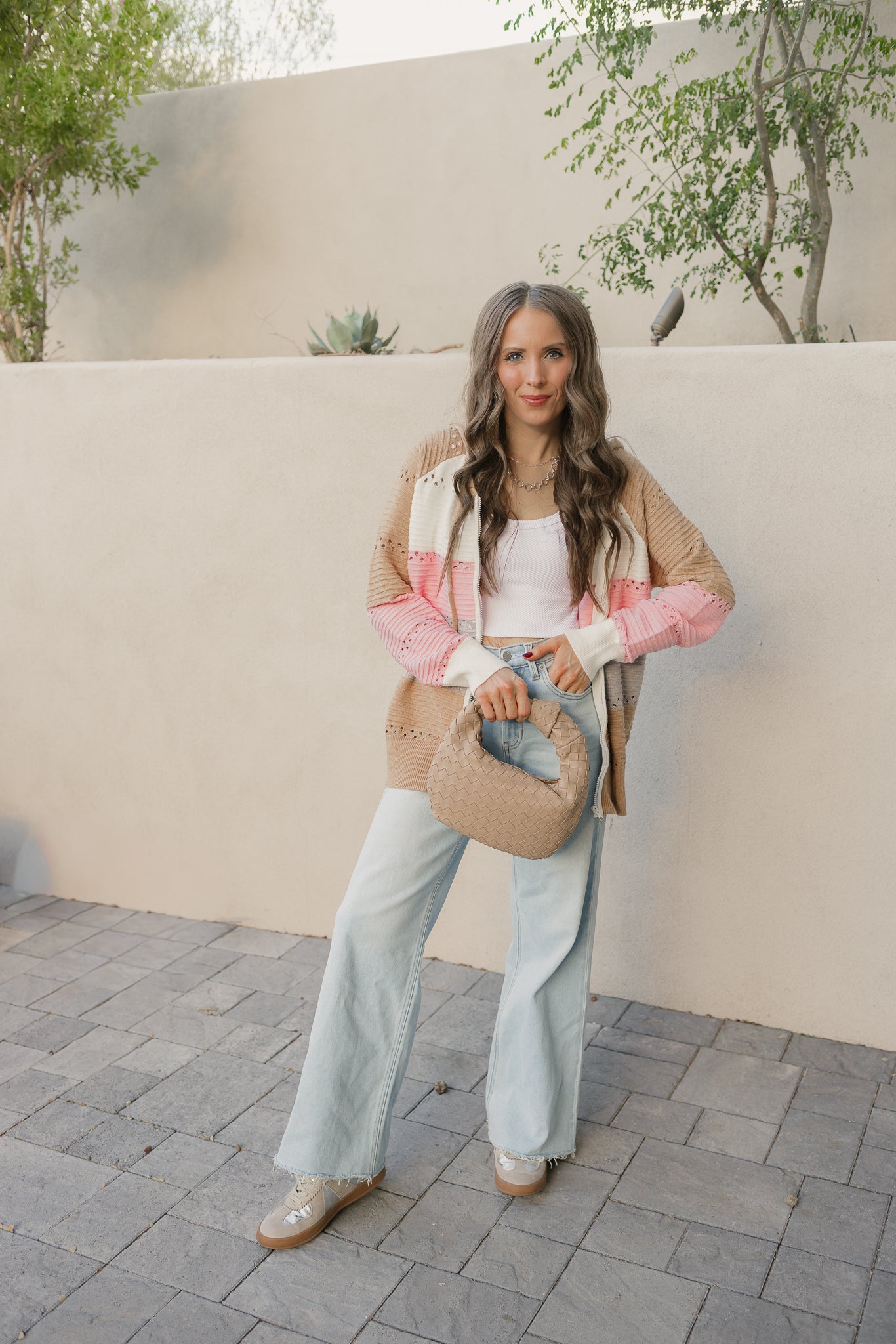 Chic Dreams Stripe Colorblock Zip-Up Hoodie-Jacket-Krush Kandy, Women's Online Fashion Boutique Located in Phoenix, Arizona (Scottsdale Area)