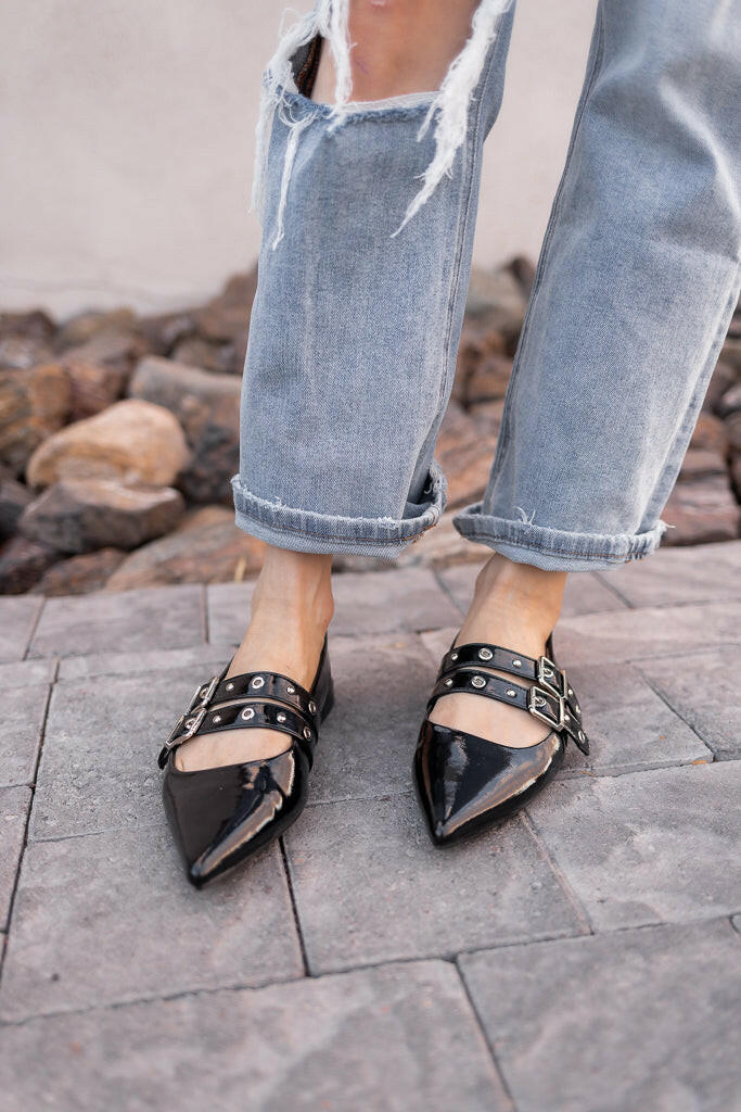 Anastasia Double Buckle Flats-Shoes-Krush Kandy, Women's Online Fashion Boutique Located in Phoenix, Arizona (Scottsdale Area)