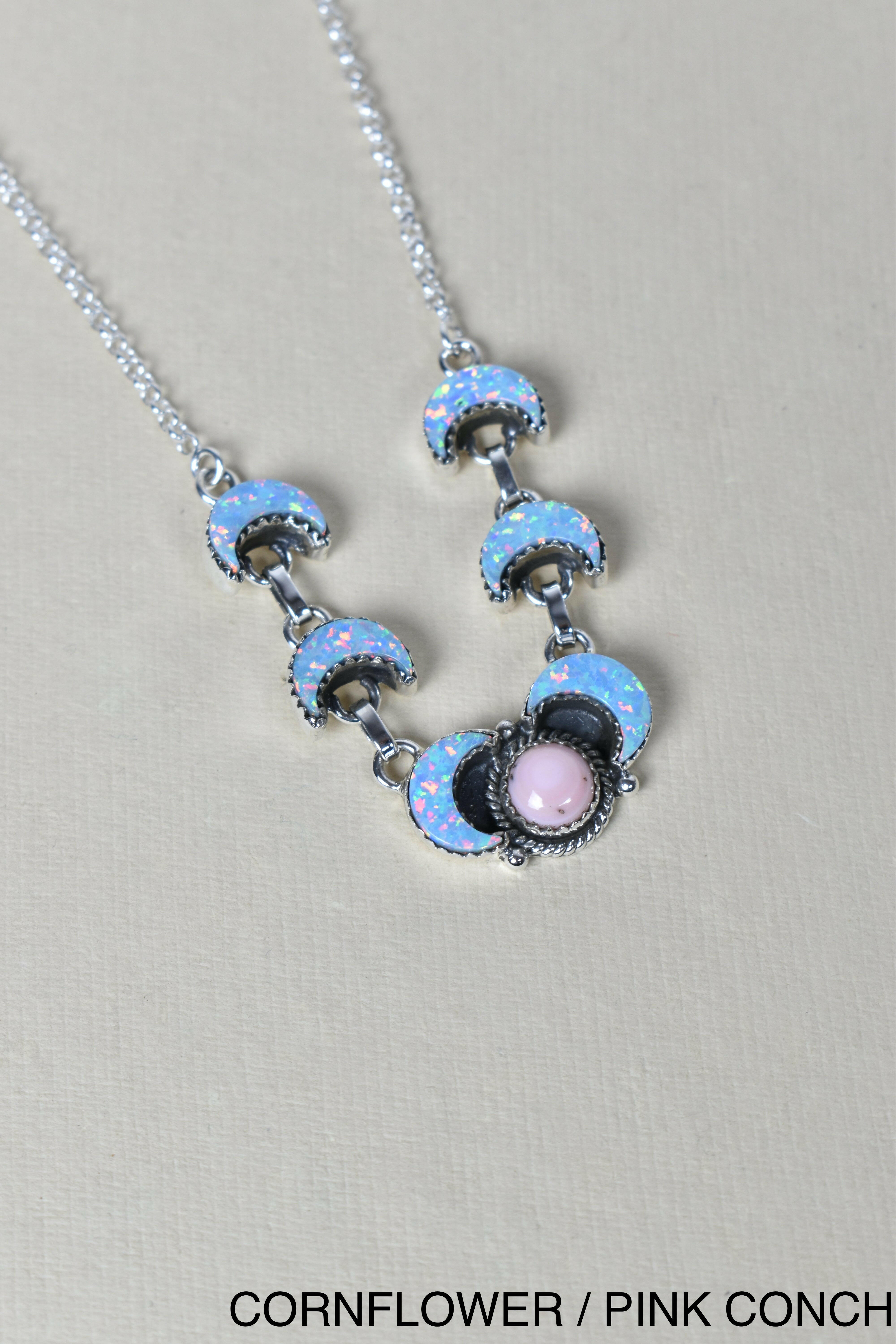 Lunar Crescent Necklace-Chain Necklaces-Krush Kandy, Women's Online Fashion Boutique Located in Phoenix, Arizona (Scottsdale Area)