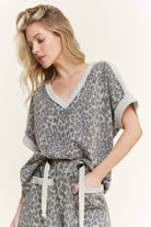 Mineral Washed Leopard Animal Print V-Neck Shirt-Tops-Krush Kandy, Women's Online Fashion Boutique Located in Phoenix, Arizona (Scottsdale Area)