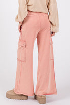 Knit Terry Mineral Wash Wide Leg Pants-Pants-Krush Kandy, Women's Online Fashion Boutique Located in Phoenix, Arizona (Scottsdale Area)