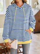 Lovelet Drawstring Striped Long Sleeve Hoodie-Krush Kandy, Women's Online Fashion Boutique Located in Phoenix, Arizona (Scottsdale Area)