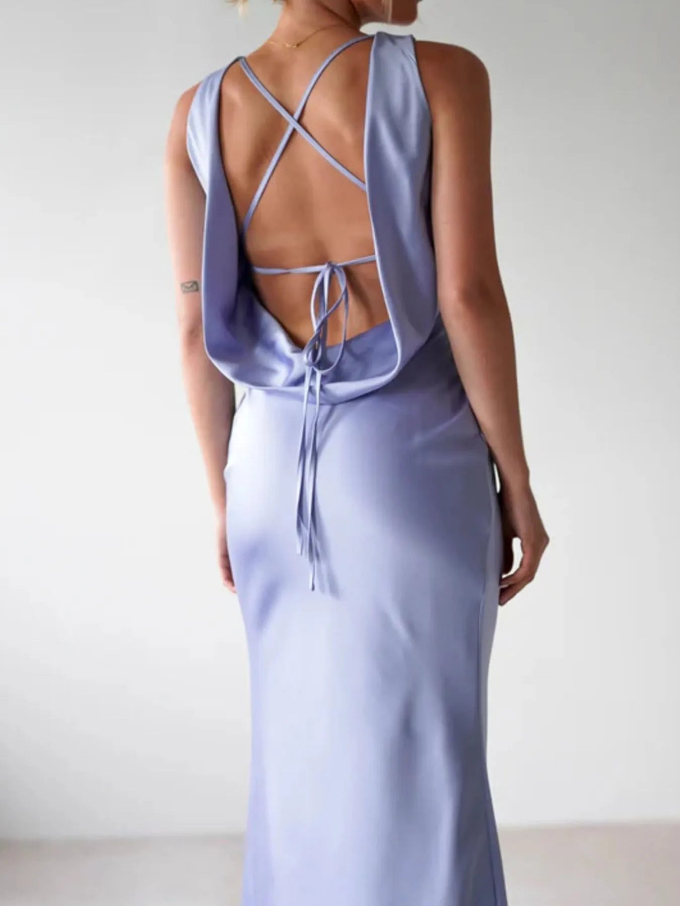 Satin Sleeveless Maxi Dress-Dresses-Krush Kandy, Women's Online Fashion Boutique Located in Phoenix, Arizona (Scottsdale Area)