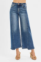 RISEN High Rise Crop Wide Leg Jeans with Step Hem-Jeans-Krush Kandy, Women's Online Fashion Boutique Located in Phoenix, Arizona (Scottsdale Area)