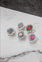 Intricate Aztec Design Stone Matching Ring-Statement Rings-Krush Kandy, Women's Online Fashion Boutique Located in Phoenix, Arizona (Scottsdale Area)