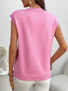 Mock Neck Cap Sleeve Knit Top-Tops-Krush Kandy, Women's Online Fashion Boutique Located in Phoenix, Arizona (Scottsdale Area)