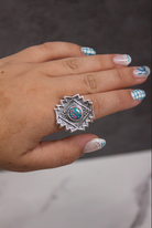 Intricate Aztec Design Stone Matching Ring-Statement Rings-Krush Kandy, Women's Online Fashion Boutique Located in Phoenix, Arizona (Scottsdale Area)