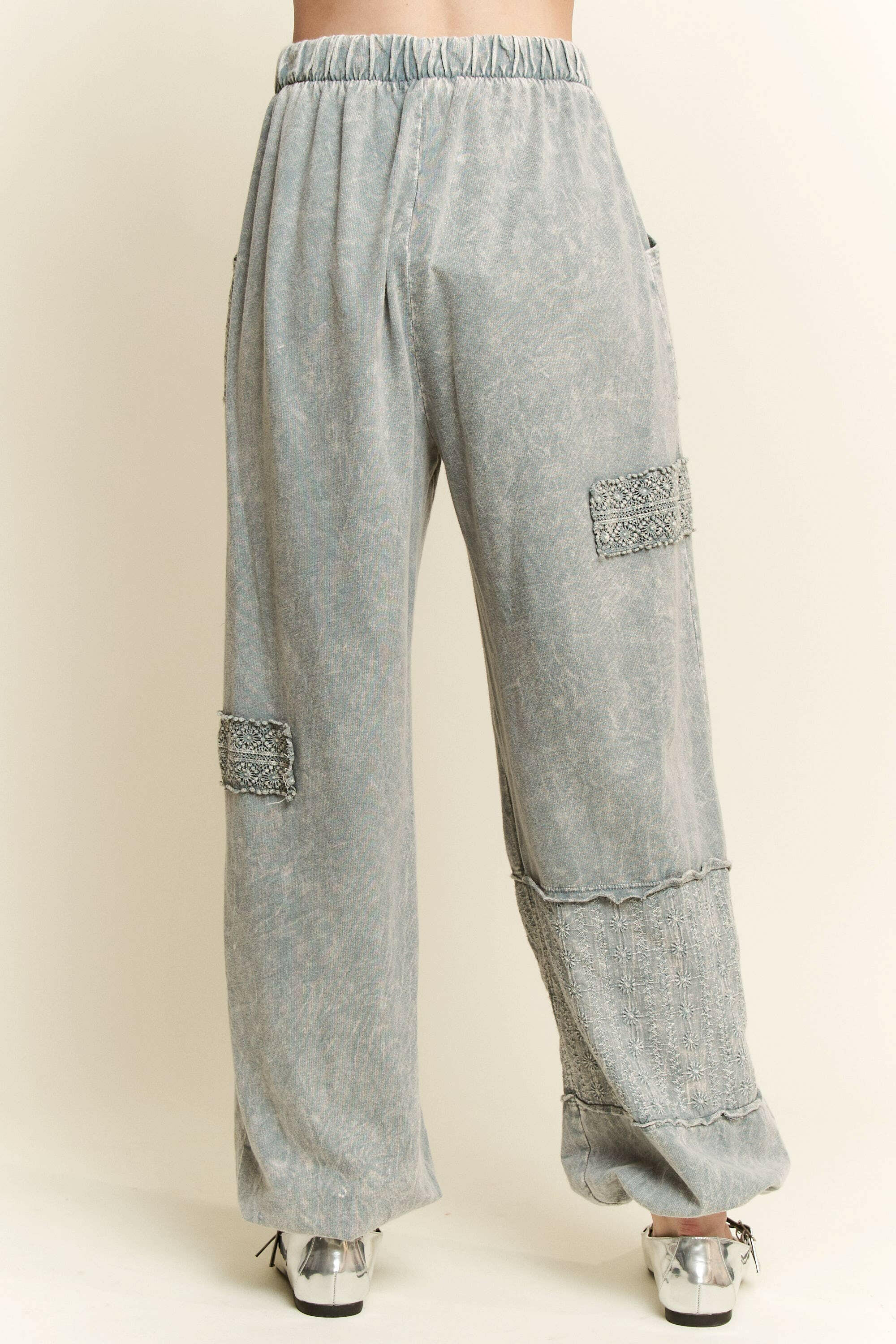 MineralWash Eyelet detailed Boho Joggers-Krush Kandy, Women's Online Fashion Boutique Located in Phoenix, Arizona (Scottsdale Area)