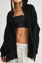 Zip-Up Long Sleeve Jacket-Jackets-Krush Kandy, Women's Online Fashion Boutique Located in Phoenix, Arizona (Scottsdale Area)