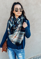 Never Settle Plaid Scarf-Scarves-Krush Kandy, Women's Online Fashion Boutique Located in Phoenix, Arizona (Scottsdale Area)