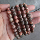 8mm Leopardskin Jasper Beaded Stretch Bracelet-Beaded Bracelets-Krush Kandy, Women's Online Fashion Boutique Located in Phoenix, Arizona (Scottsdale Area)