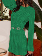 Cutout Back Flare Sleeve Dress-Dresses-Krush Kandy, Women's Online Fashion Boutique Located in Phoenix, Arizona (Scottsdale Area)