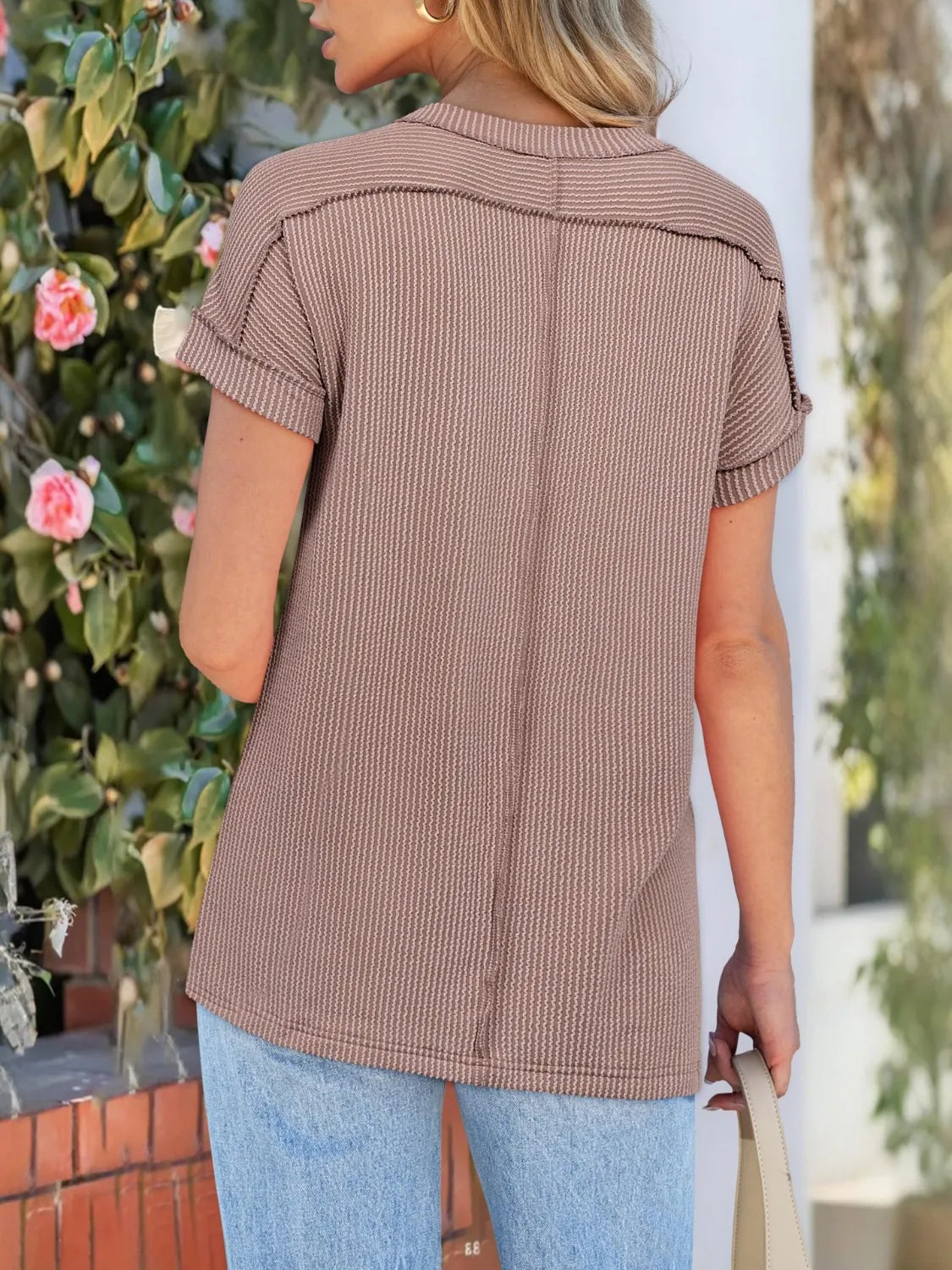 Round Neck Short Sleeve T-Shirt-Krush Kandy, Women's Online Fashion Boutique Located in Phoenix, Arizona (Scottsdale Area)