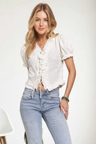 ADORA Lovely Ballet Core Blouse-Tops-Krush Kandy, Women's Online Fashion Boutique Located in Phoenix, Arizona (Scottsdale Area)