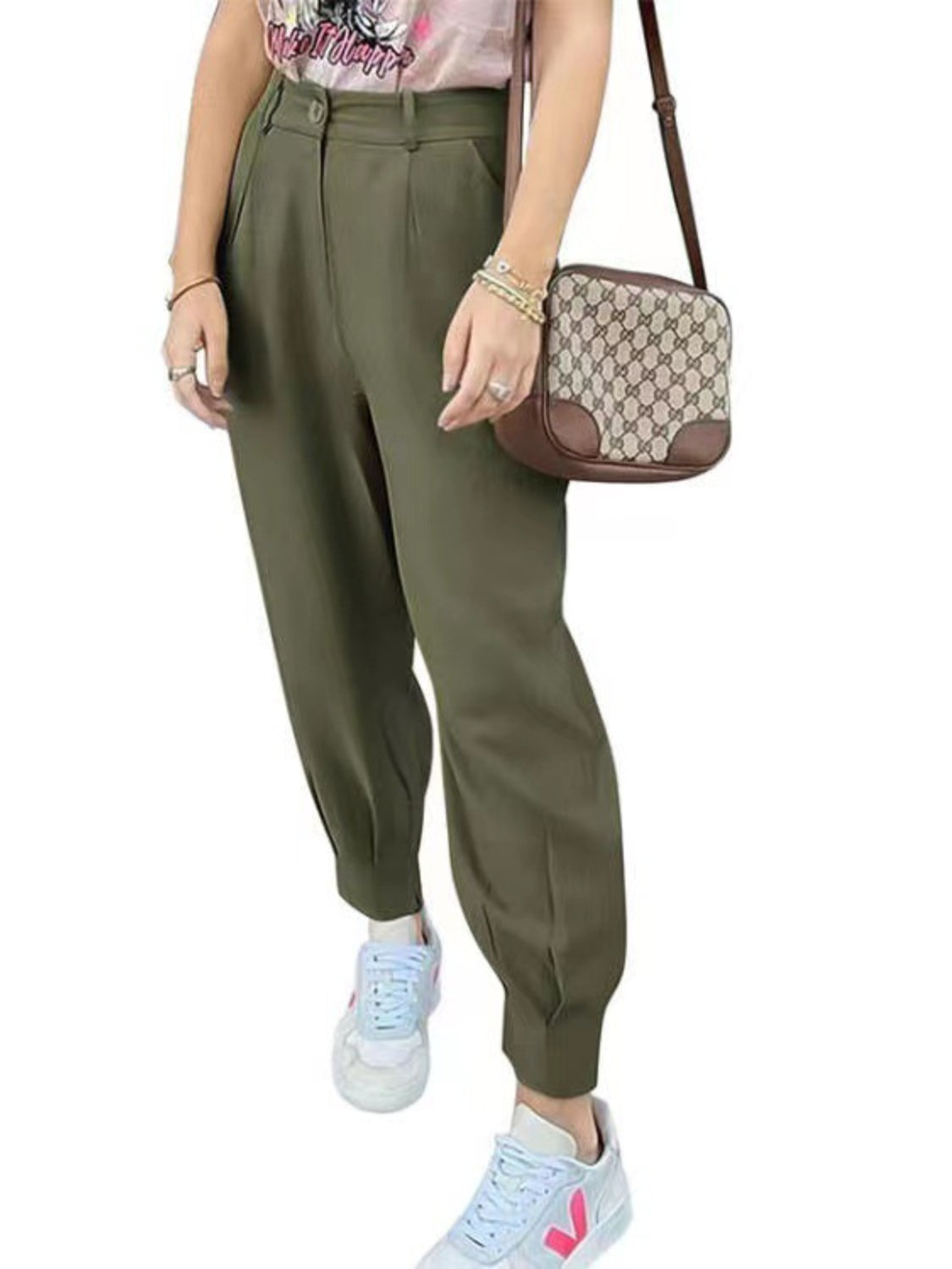 High Waist Cropped Pants-Krush Kandy, Women's Online Fashion Boutique Located in Phoenix, Arizona (Scottsdale Area)