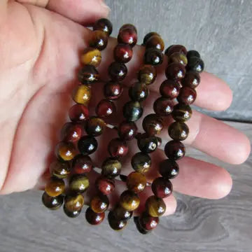 8mm Multi Tiger Eye Beaded Stretch Bracelet-Beaded Bracelets-Krush Kandy, Women's Online Fashion Boutique Located in Phoenix, Arizona (Scottsdale Area)