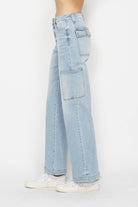 Judy Blue Full Size High Waist Straight Cargo Jeans-Jeans-Krush Kandy, Women's Online Fashion Boutique Located in Phoenix, Arizona (Scottsdale Area)