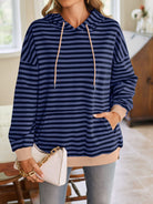 Lovelet Drawstring Striped Long Sleeve Hoodie-Krush Kandy, Women's Online Fashion Boutique Located in Phoenix, Arizona (Scottsdale Area)