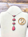 Thulite Slab Cluster Necklaces-Necklaces-Krush Kandy, Women's Online Fashion Boutique Located in Phoenix, Arizona (Scottsdale Area)