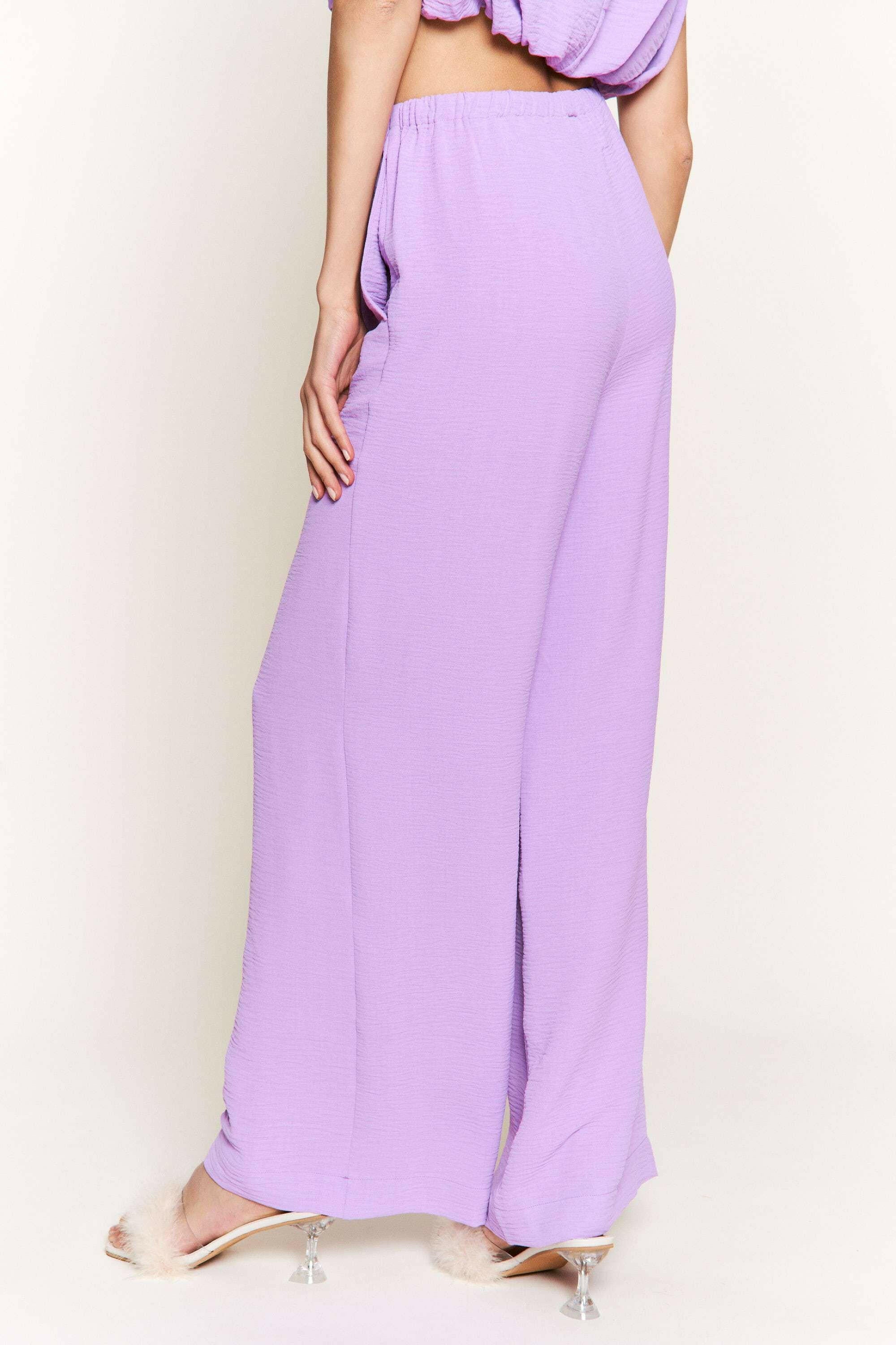 Lilac Lounge Wide Leg Pants-Pants-Krush Kandy, Women's Online Fashion Boutique Located in Phoenix, Arizona (Scottsdale Area)