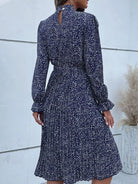 Animal Print Mock Neck Flounce Sleeve Dress-Dresses-Krush Kandy, Women's Online Fashion Boutique Located in Phoenix, Arizona (Scottsdale Area)