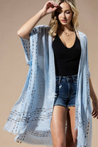 Colored Stitch Cover Up Kimono-Kimono-Krush Kandy, Women's Online Fashion Boutique Located in Phoenix, Arizona (Scottsdale Area)