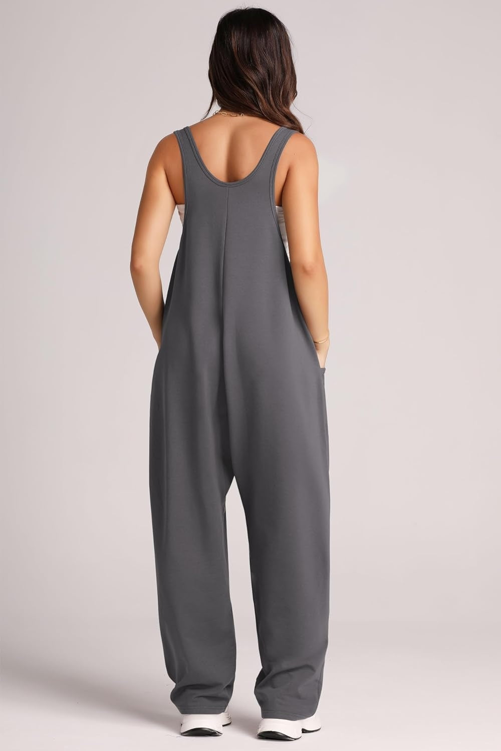 Wide Strap Jumpsuit with Pockets-Jumpsuits & Rompers-Krush Kandy, Women's Online Fashion Boutique Located in Phoenix, Arizona (Scottsdale Area)