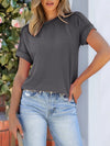 Round Neck Short Sleeve T-Shirt-Krush Kandy, Women's Online Fashion Boutique Located in Phoenix, Arizona (Scottsdale Area)