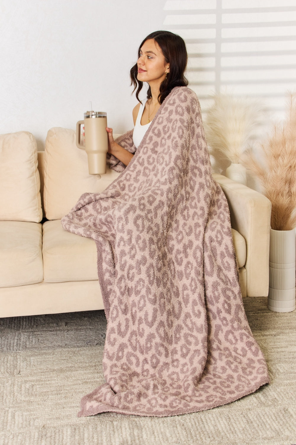 Cuddley Leopard Decorative Throw Blanket-Blankets-Krush Kandy, Women's Online Fashion Boutique Located in Phoenix, Arizona (Scottsdale Area)